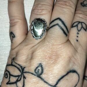 Pyrite (Fool's Gold) Silver Plated Ring